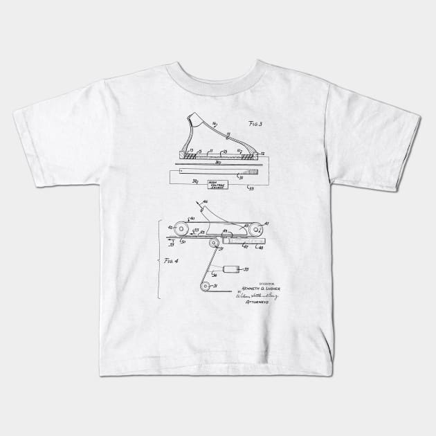 Method of Printing Vintage Patent Hand Drawing Kids T-Shirt by TheYoungDesigns